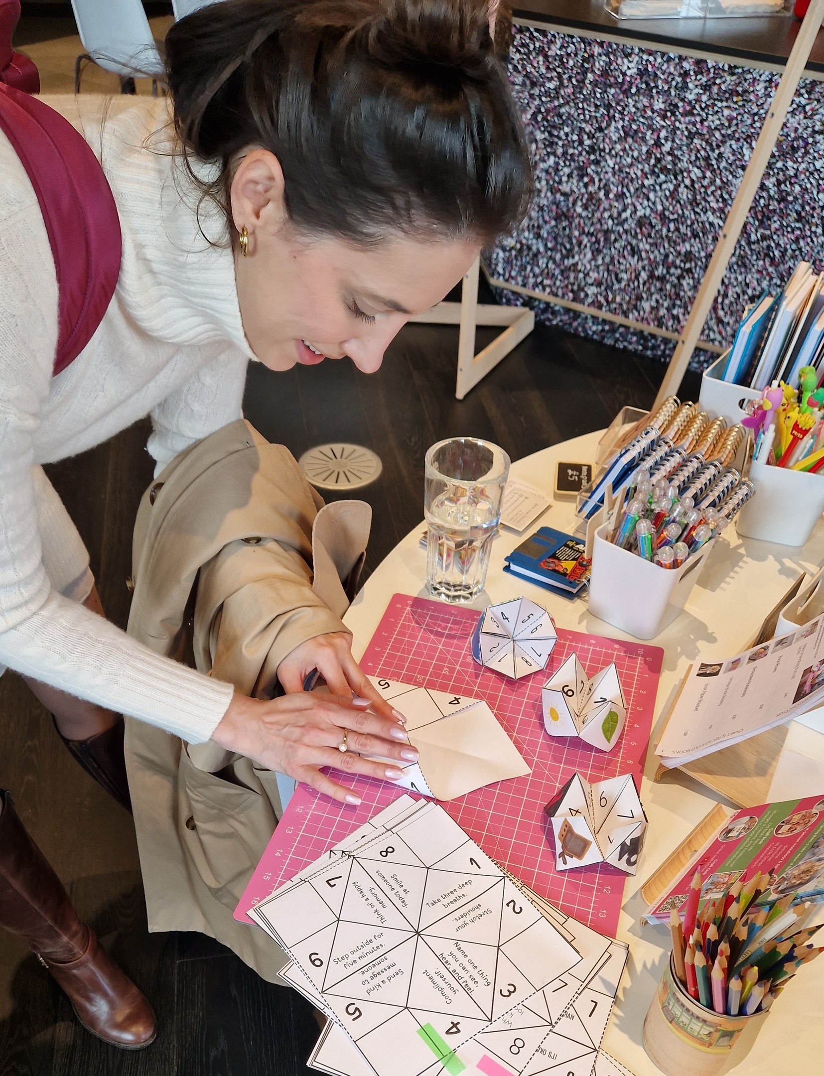 Netflix staff make fortune tellers at The Mindful Market
