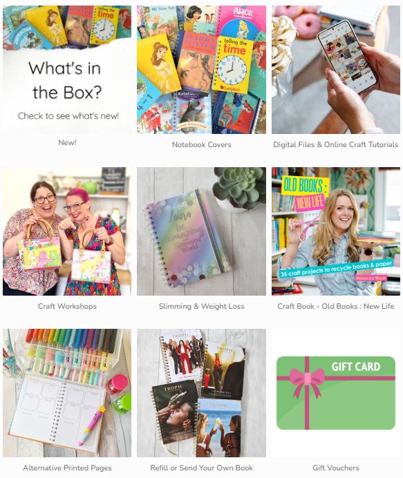 Retro From Scratch online shop selling handmade recycled book notebooks